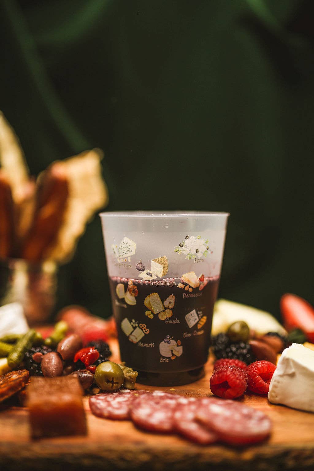 Cheese Collage Charcuterie Frosted Cups