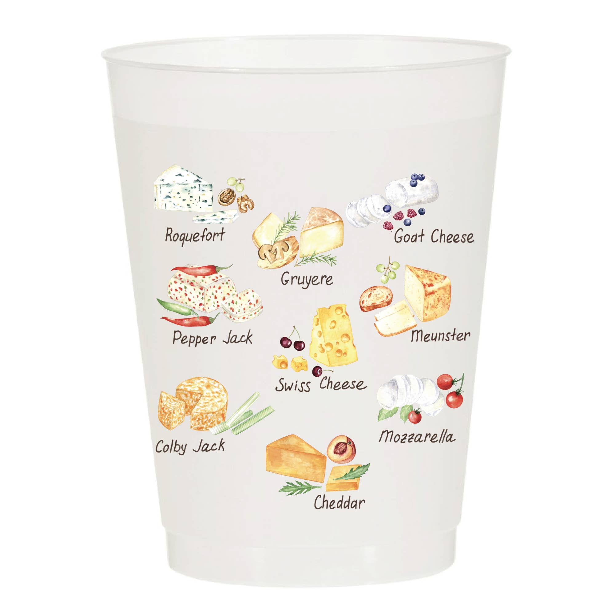 Cheese Collage Charcuterie Frosted Cups