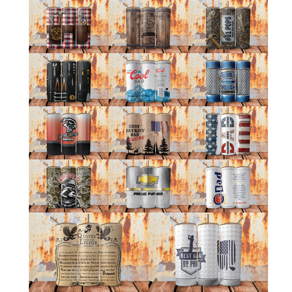 Digital Sublimation Designs - Father's Day 2025 Tumbler Wraps