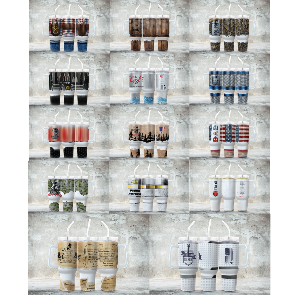 Assorted Ready to Press Sublimation Tumbler Prints (14 Pack) - Father's Day 2025