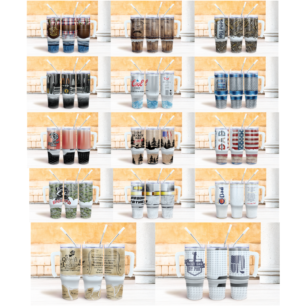 Assorted Ready to Press Sublimation Tumbler Prints (14 Pack) - Father's Day 2025