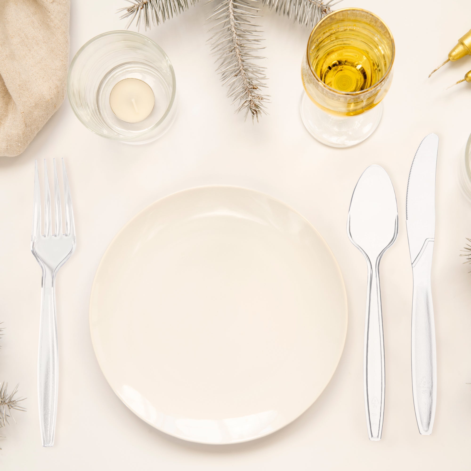 Clear Plastic Disposable Forks