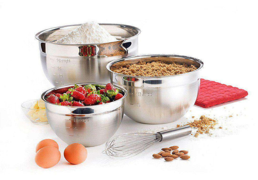 Cuisipro Stainless Steel Mixing Bowl - 3 Piece Set