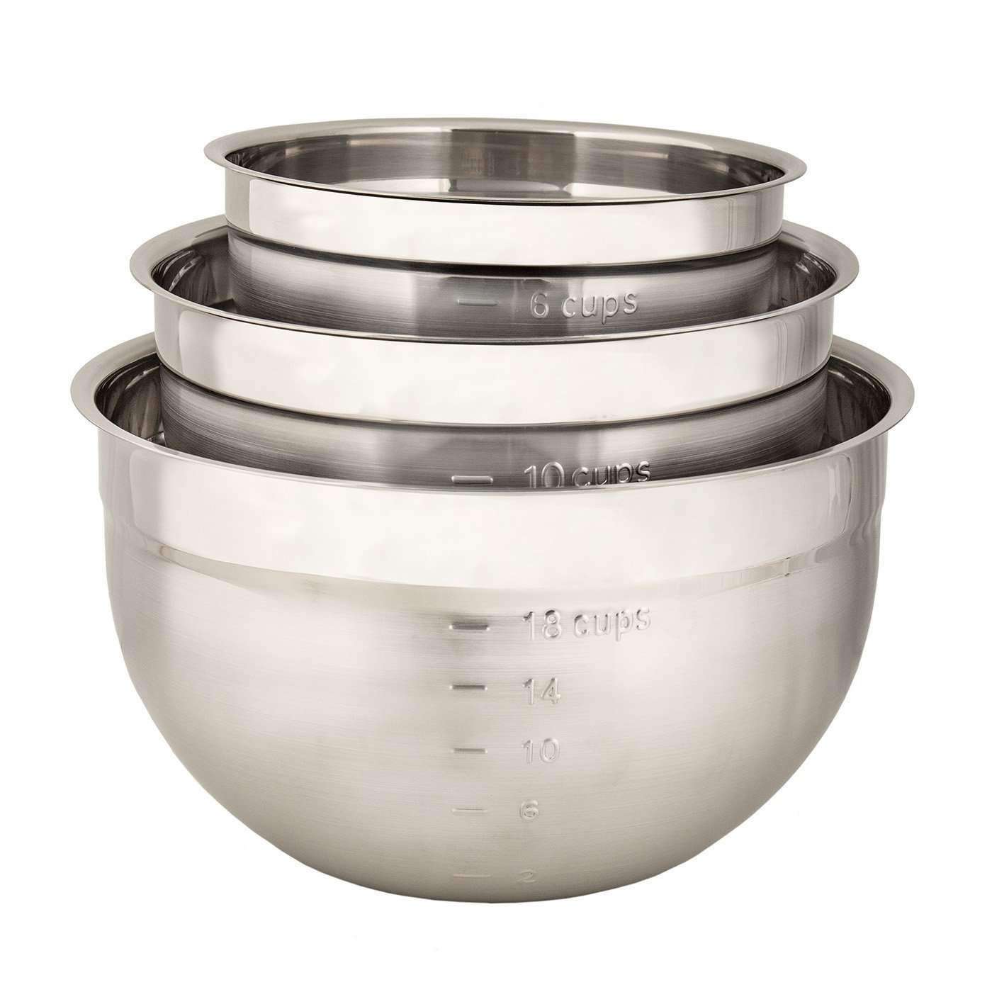 Cuisipro Stainless Steel Mixing Bowl - 3 Piece Set