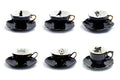 6 Assorted Halloween Tea Cup and Saucer Sets - Ver. A