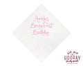 Custom Berry 1st Birthday Beverage Napkins