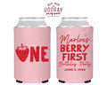 Custom Berry First Birthday Foam Can Coolers