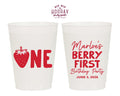 Custom Berry First Birthday Frosted Cups