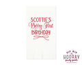 Custom Berry First Birthday Strawberry Guest Towels