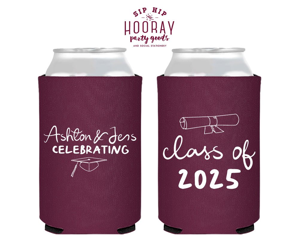 Custom College Graduation Regular Foam Can Coolers