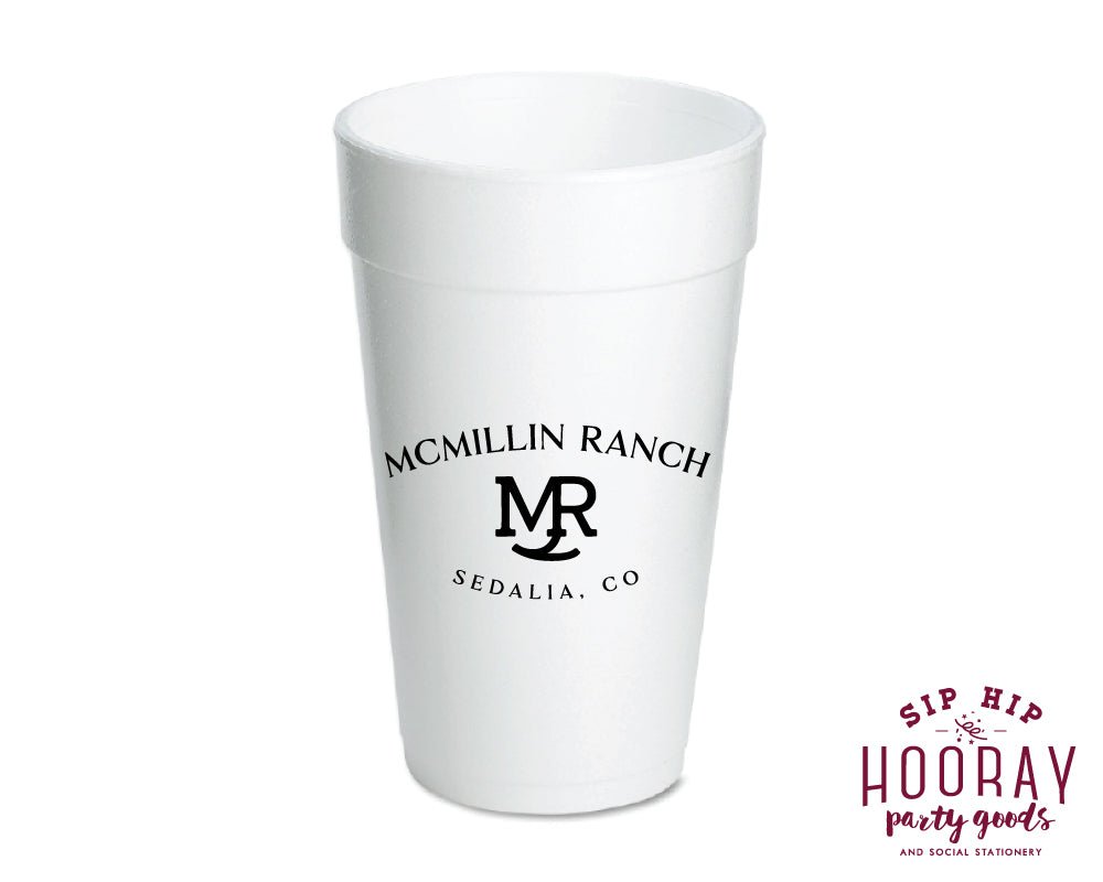 Custom Family Ranch Brand Logo Foam Cups