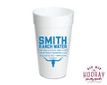 Custom Family Ranch Water Recipe Foam Cups