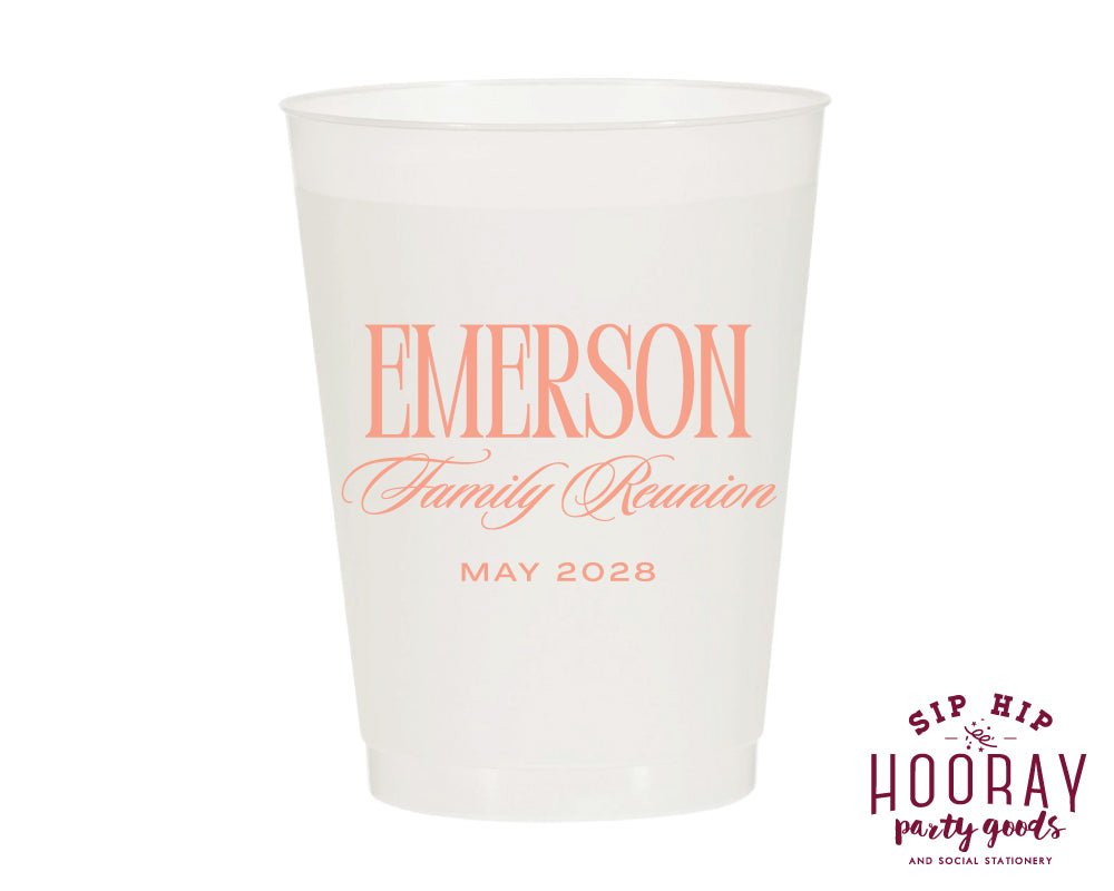 Custom Family Reunion Frosted Cups
