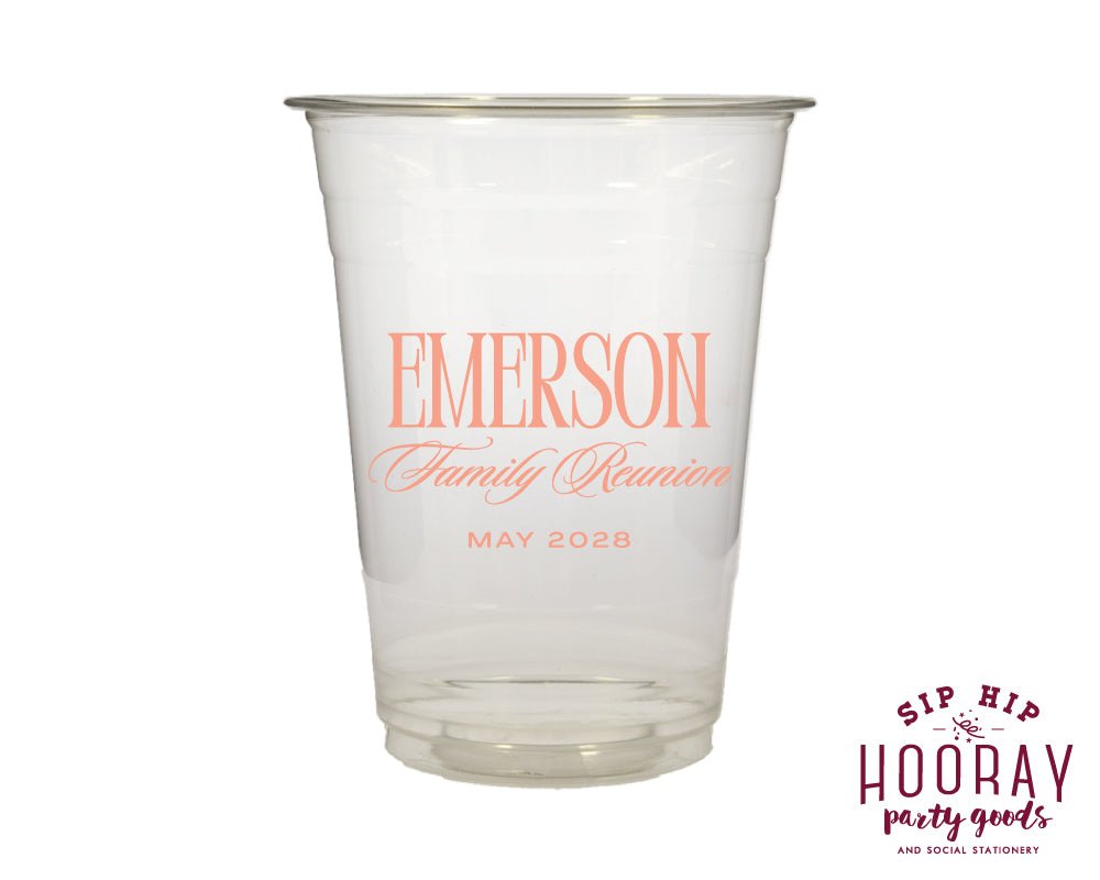 Custom Family Reunion Soft Plastic Cups