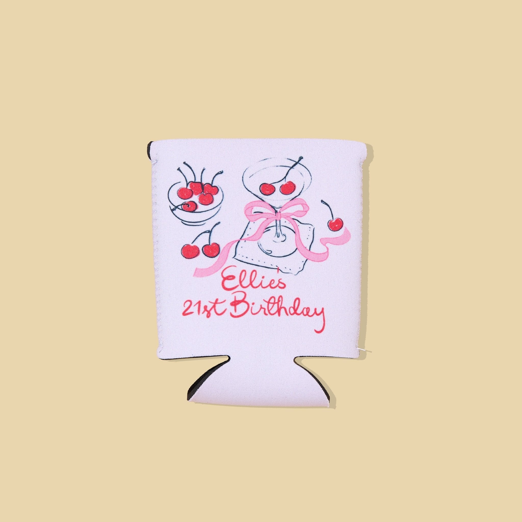 Custom Full Color 21st Birthday Can Coolers