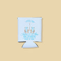 Custom Full Color Beach Wedding Can Coolers