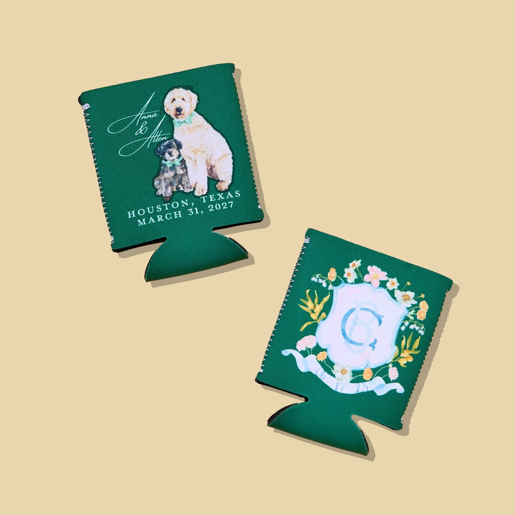 Custom Full Color Pet Photo Can Coolers