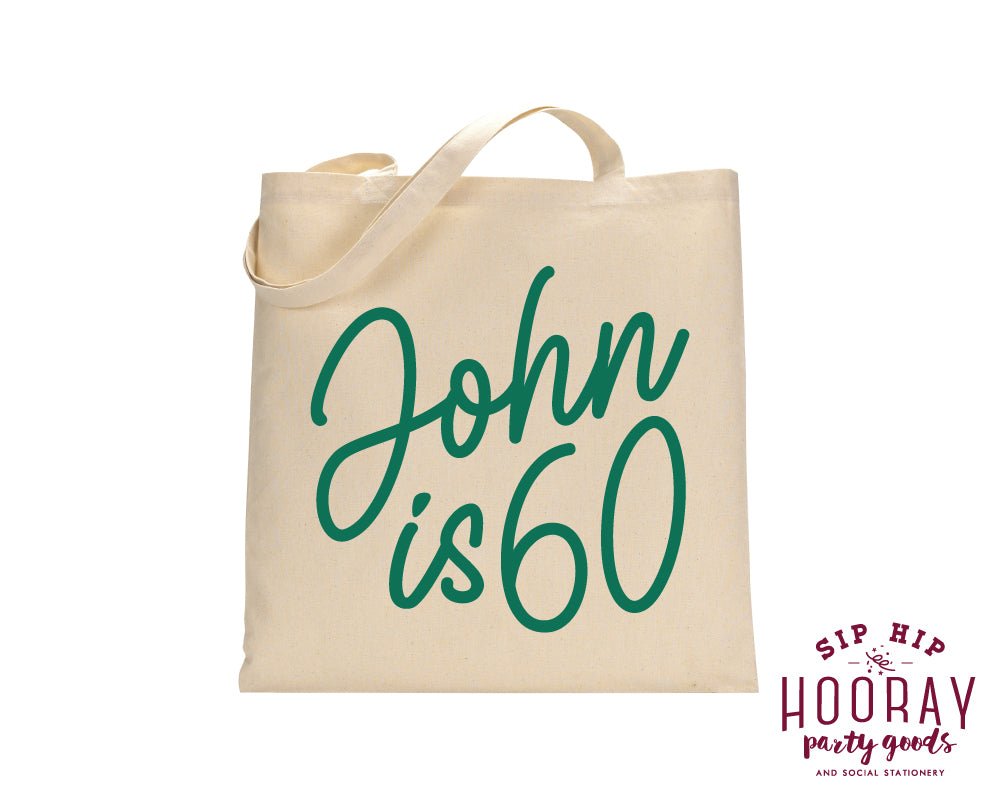 Custom Golf Birthday Party Welcome Tote Bags
