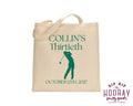 Custom Golf Birthday Tote Bags
