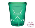 Custom Golf Club Last Name Crest Stadium Cups