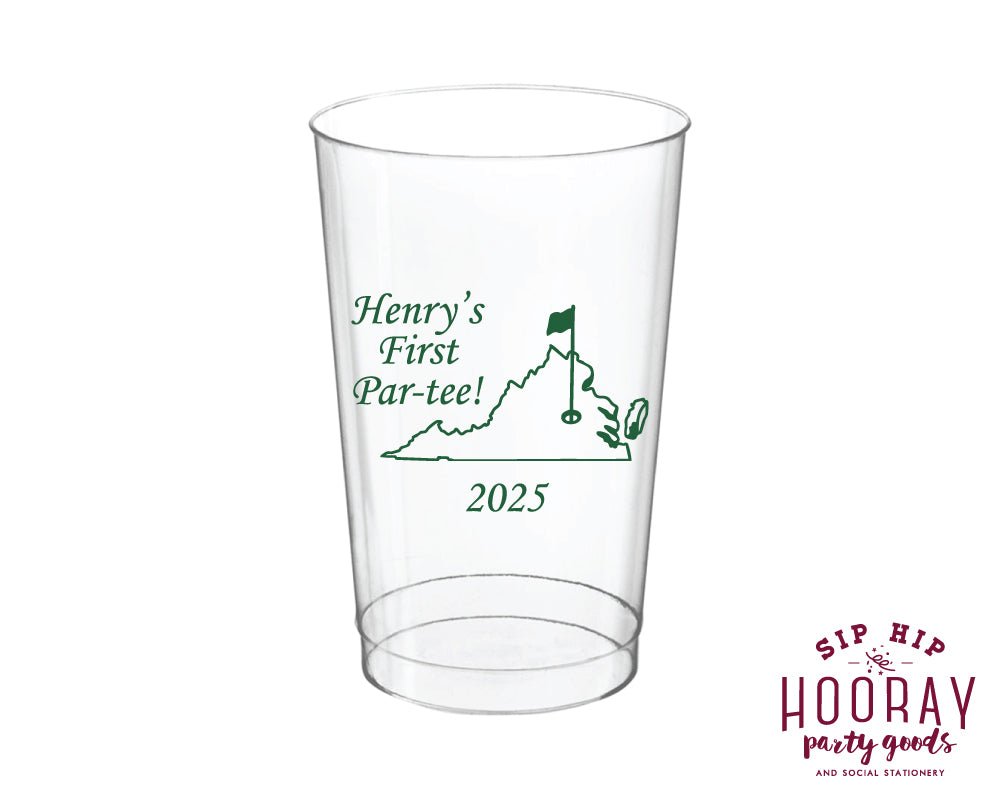 Custom Golf Masters First Birthday Party Hard Plastic Cups