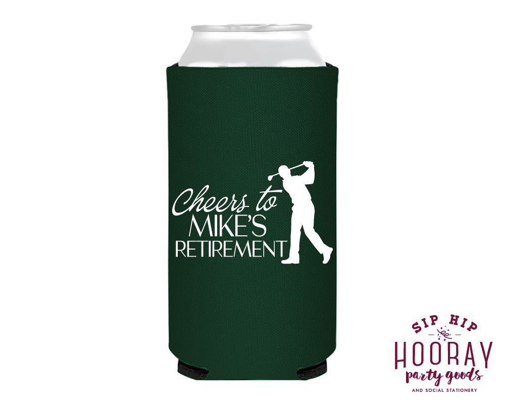 Custom Golf Retirement Party Slim Can Coolers