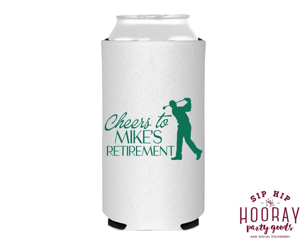 Custom Golf Retirement Party Slim Can Coolers