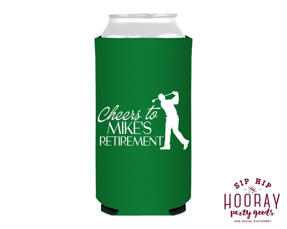 Custom Golf Retirement Party Slim Can Coolers