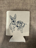 Hand Drawn Pet Portrait Can Coolers