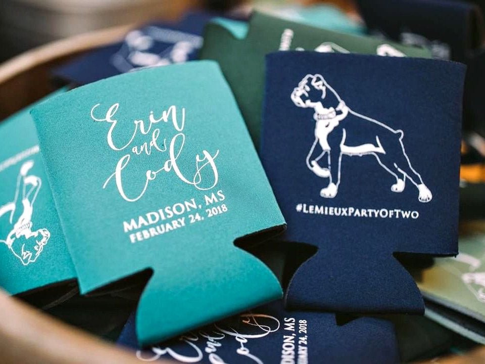 Hand Drawn Pet Portrait Can Coolers