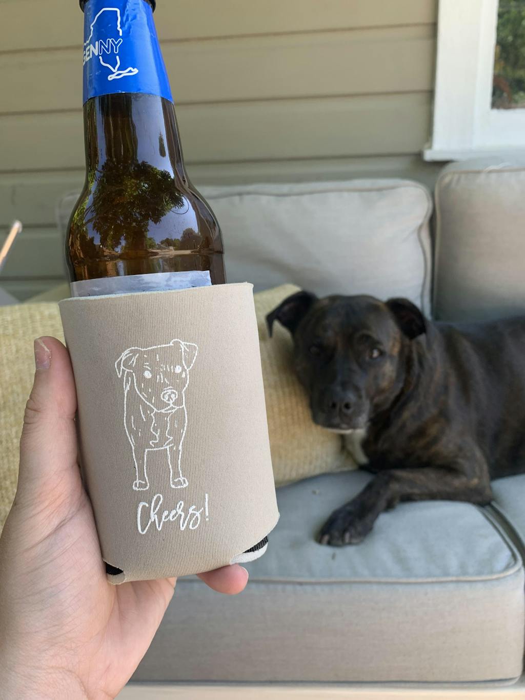 Custom Hand Drawn Pet Portrait Can Coolers