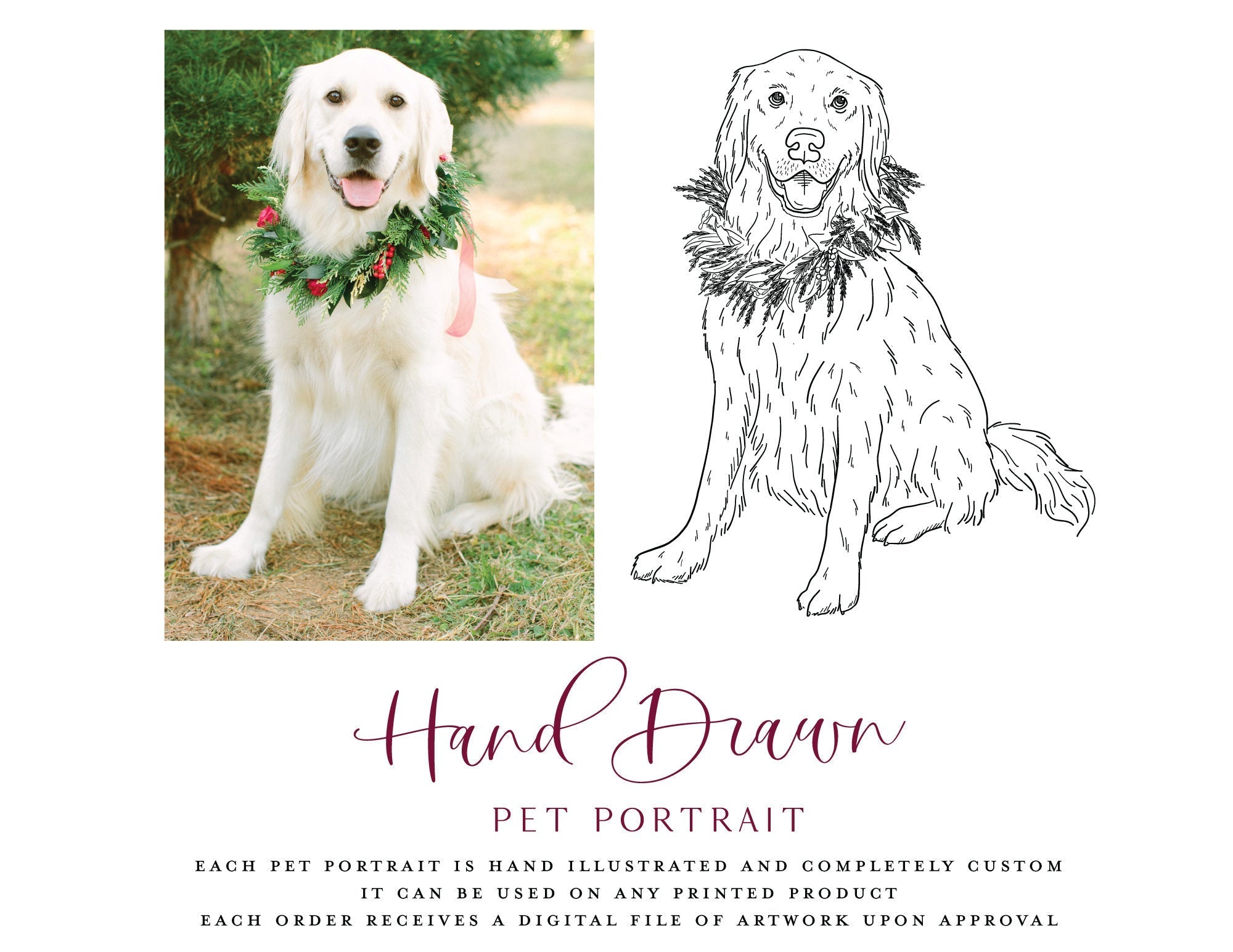 Custom Hand Drawn Pet Portrait Can Coolers
