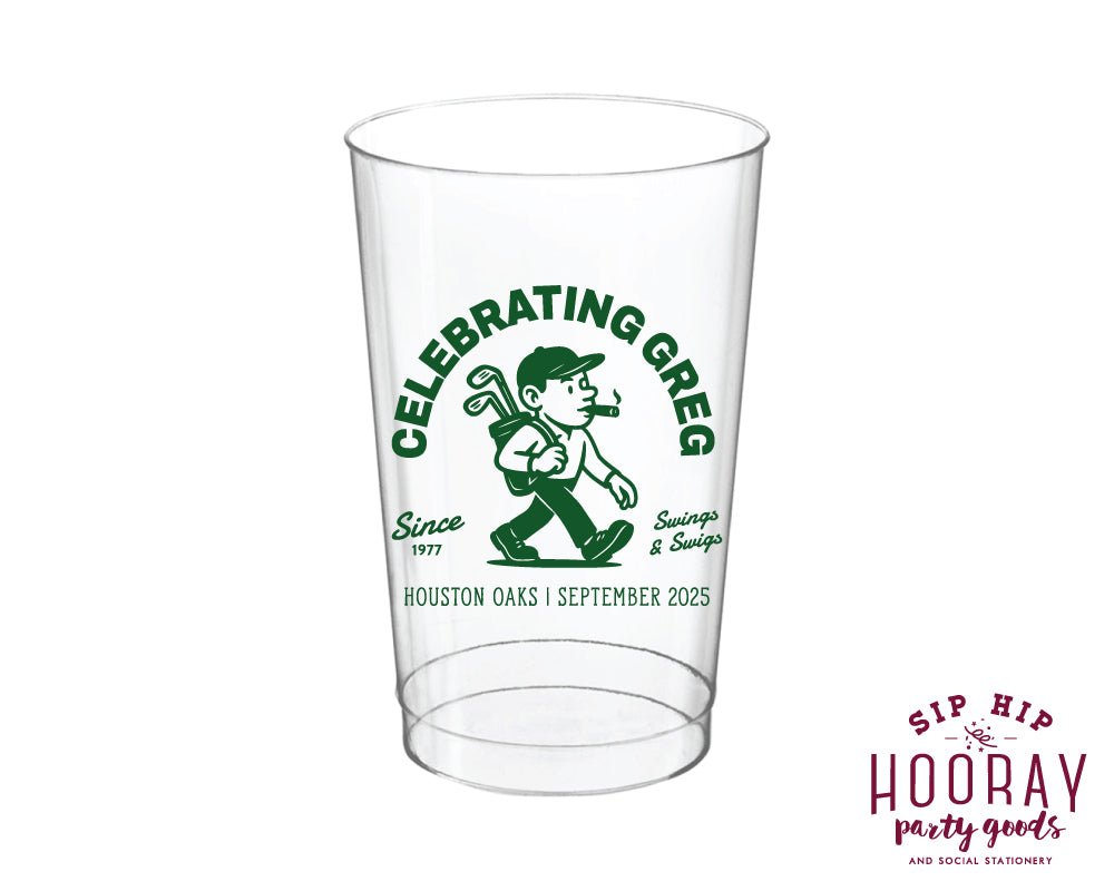 Custom Hard Plastic Birthday Golf Cups