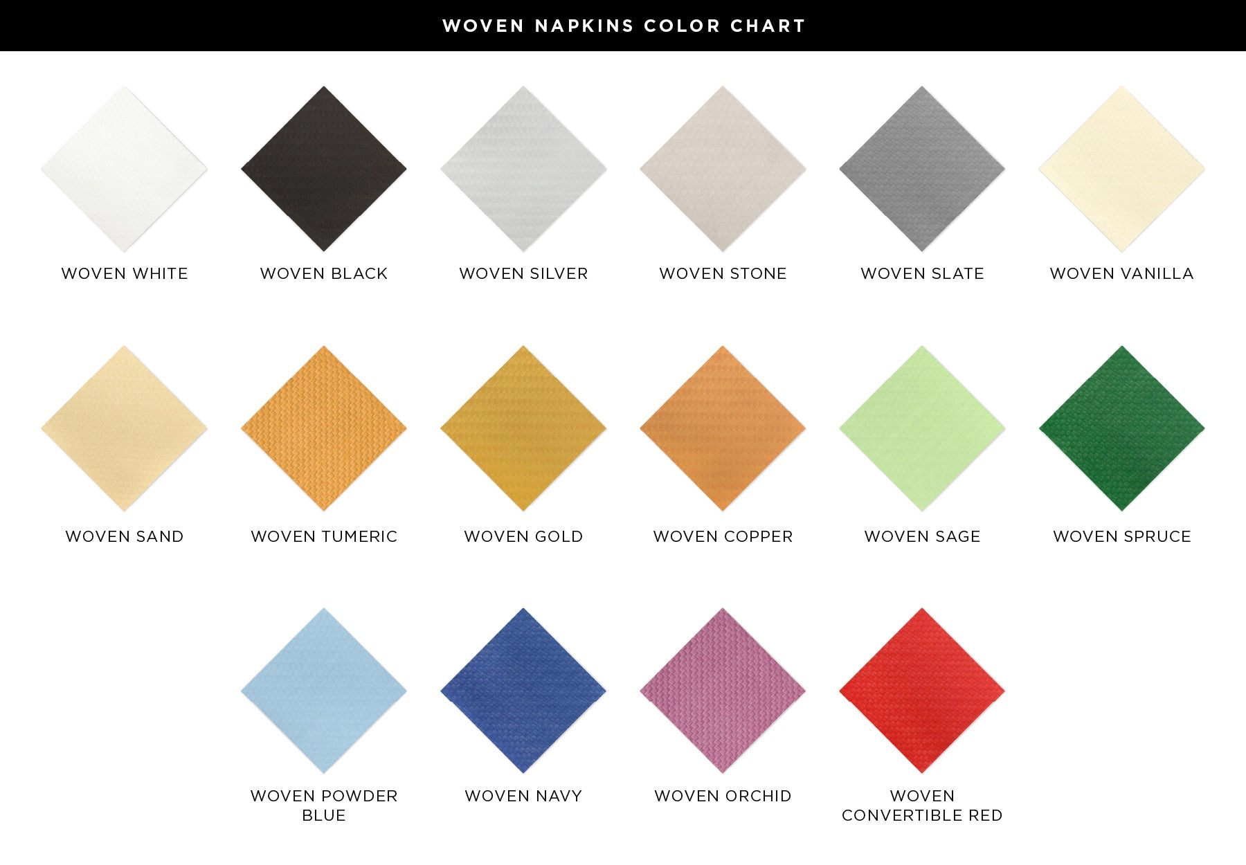 Custom Luxe Woven Wedding Napkins
