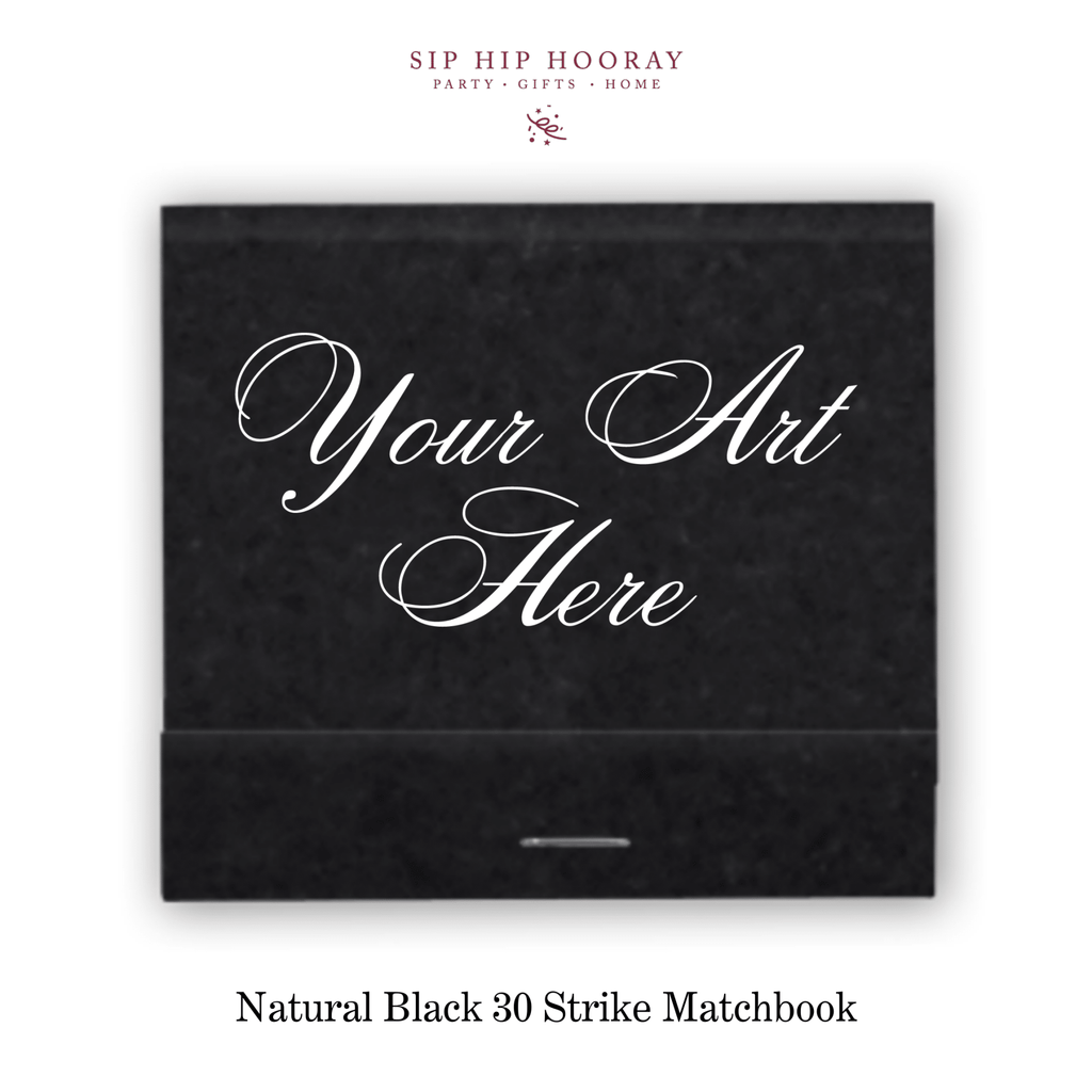 Custom Natural Black Luxe 30 Strike Matchbooks