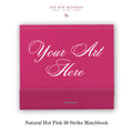 Custom Natural Hot Pink Luxe 30 Strike Matchbooks