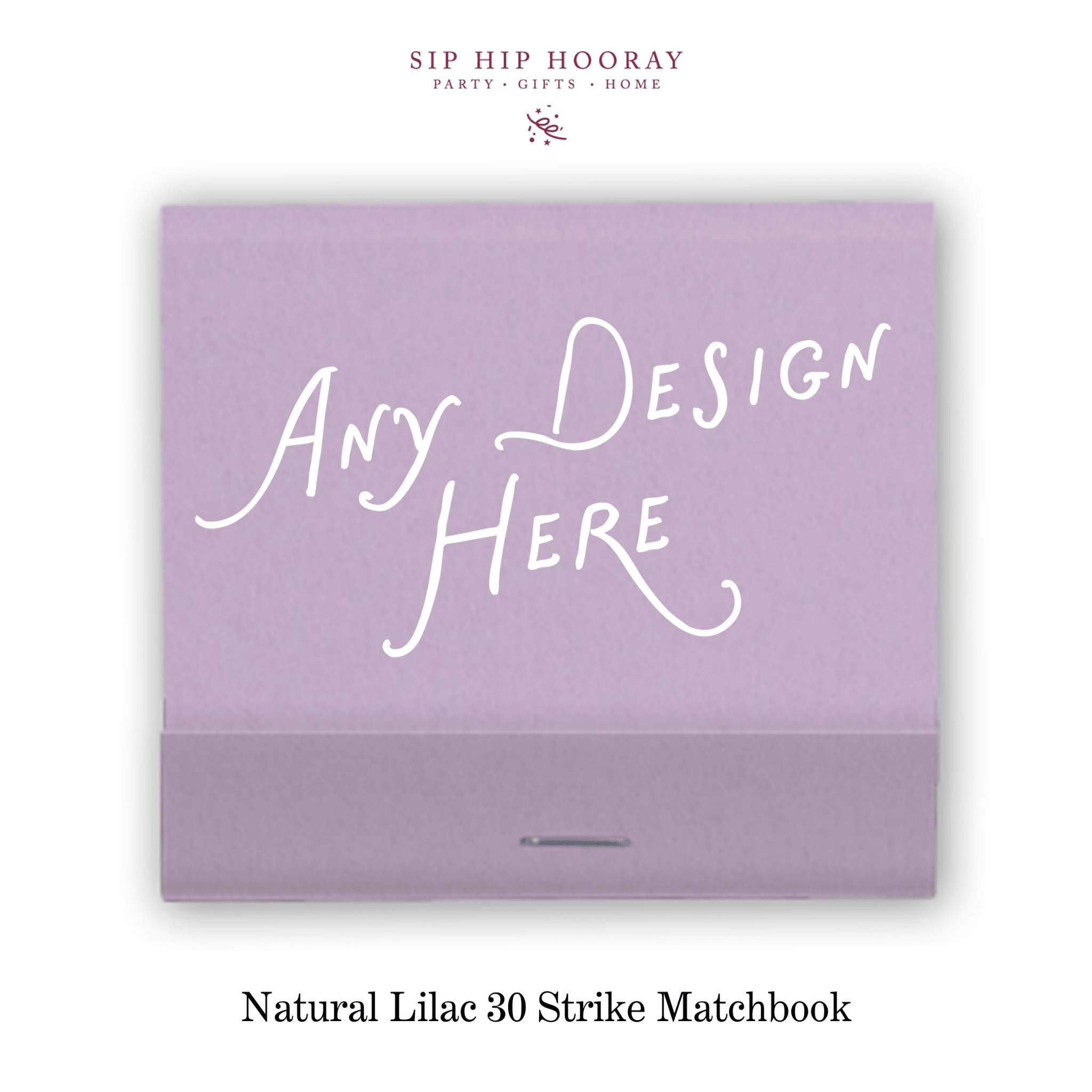 Custom Natural Lilac Luxe 30 Strike Matchbooks
