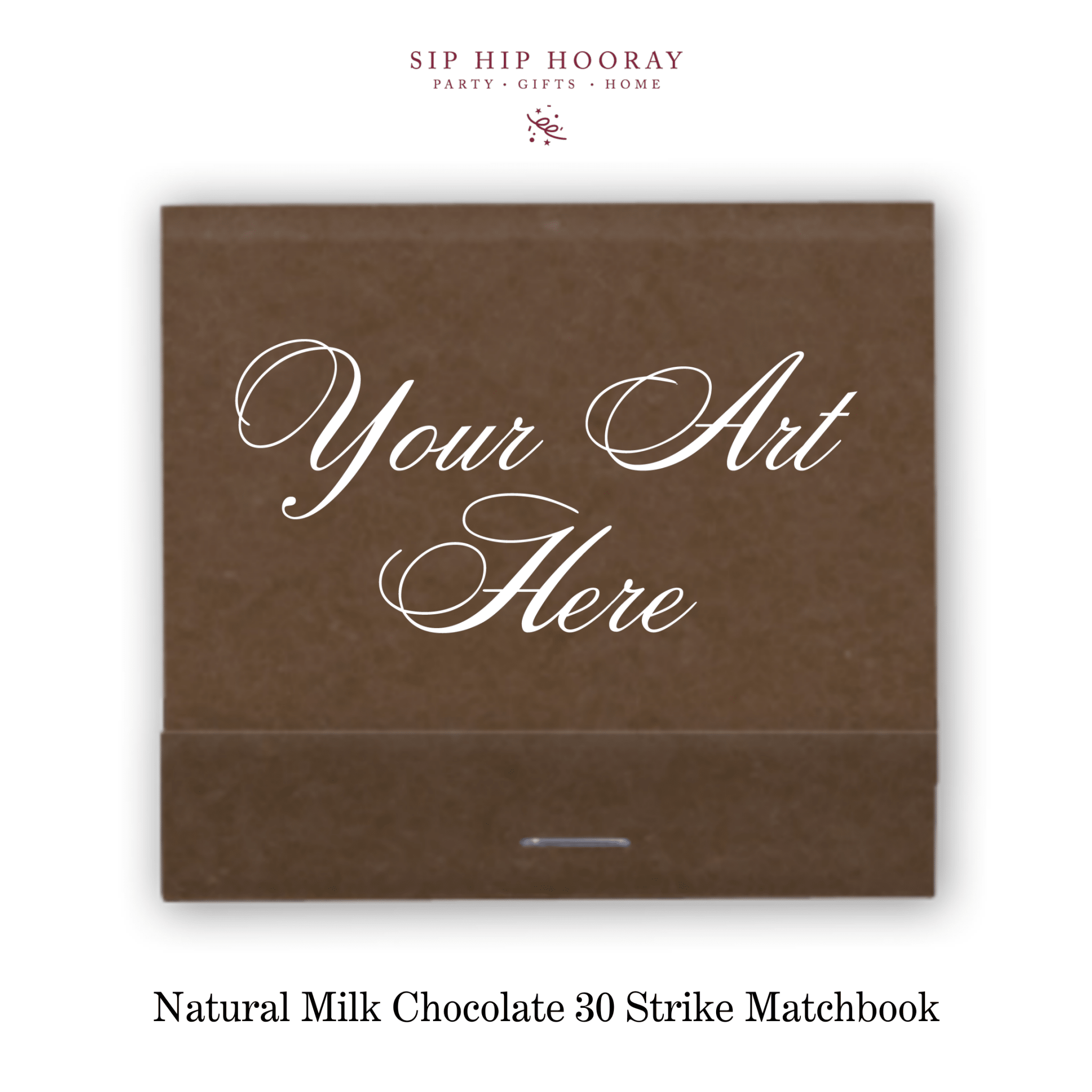 Custom Natural Milk Chocolate Luxe 30 Strike Matchbooks