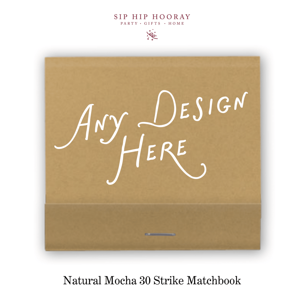 Custom Natural Mocha Luxe 30 Strike Matchbooks