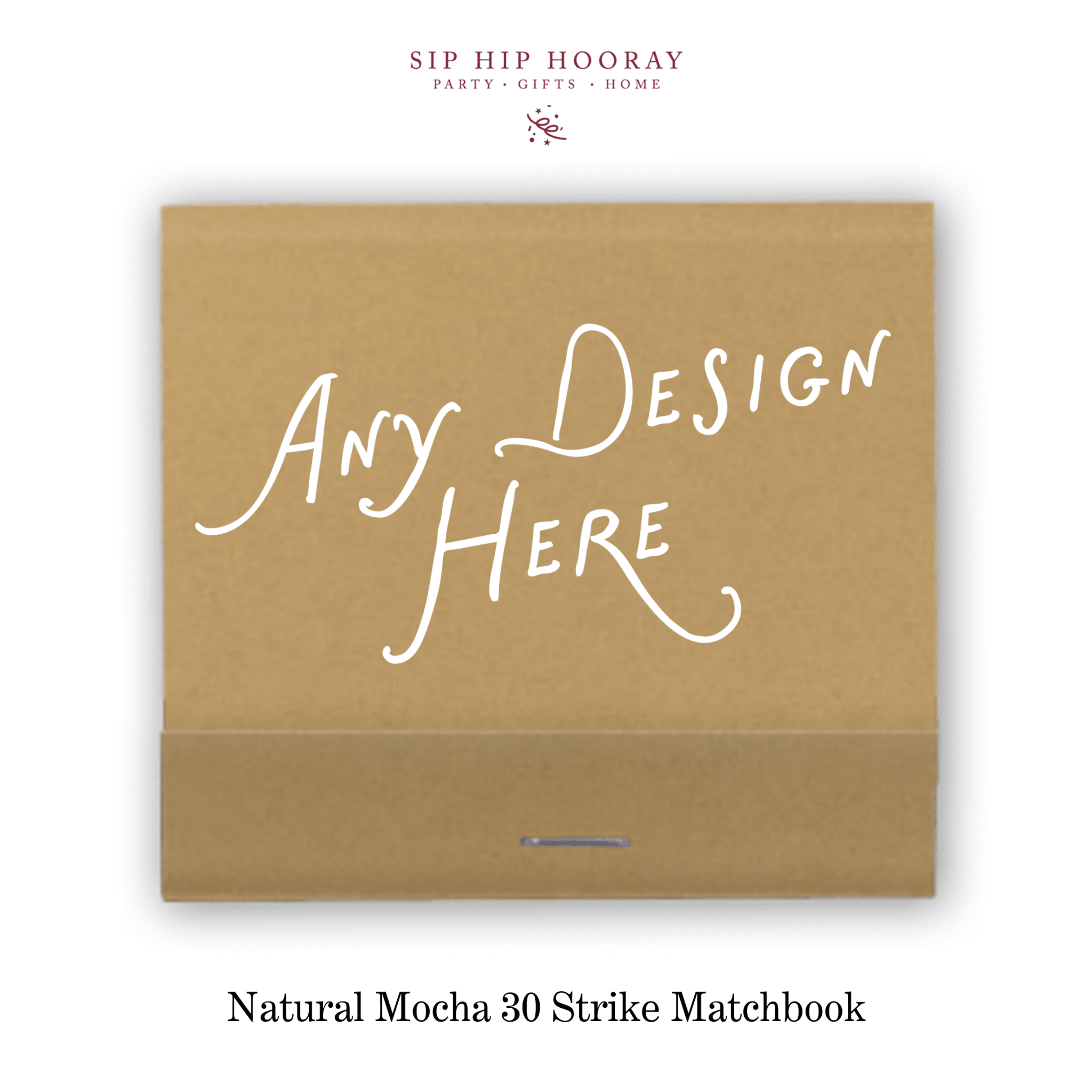 Custom Natural Mocha Luxe 30 Strike Matchbooks