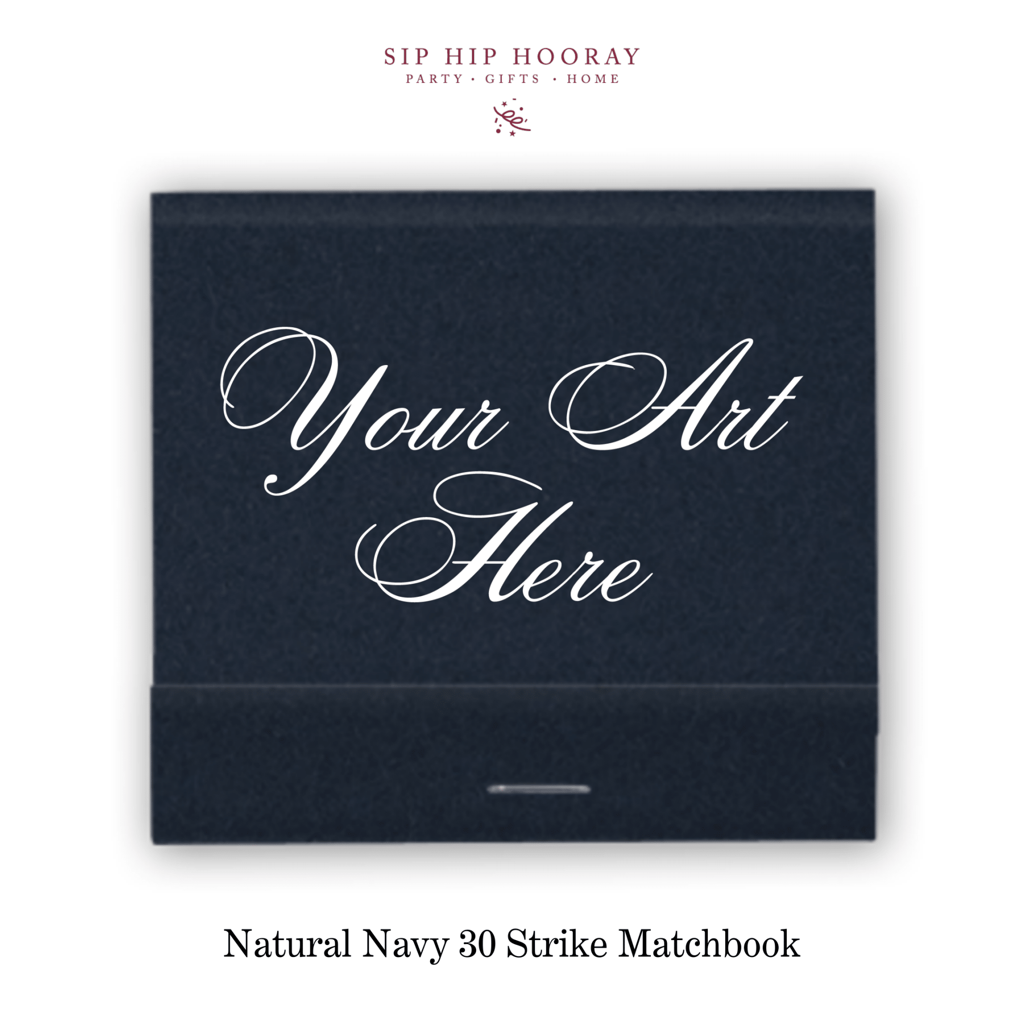 Custom Natural Navy Luxe 30 Strike Matchbooks