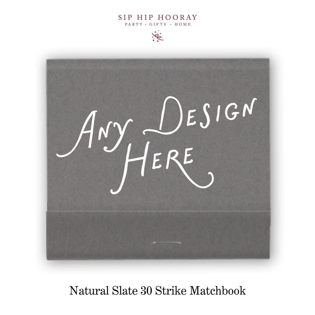 Custom Natural Slate Luxe 30 Strike Matchbooks