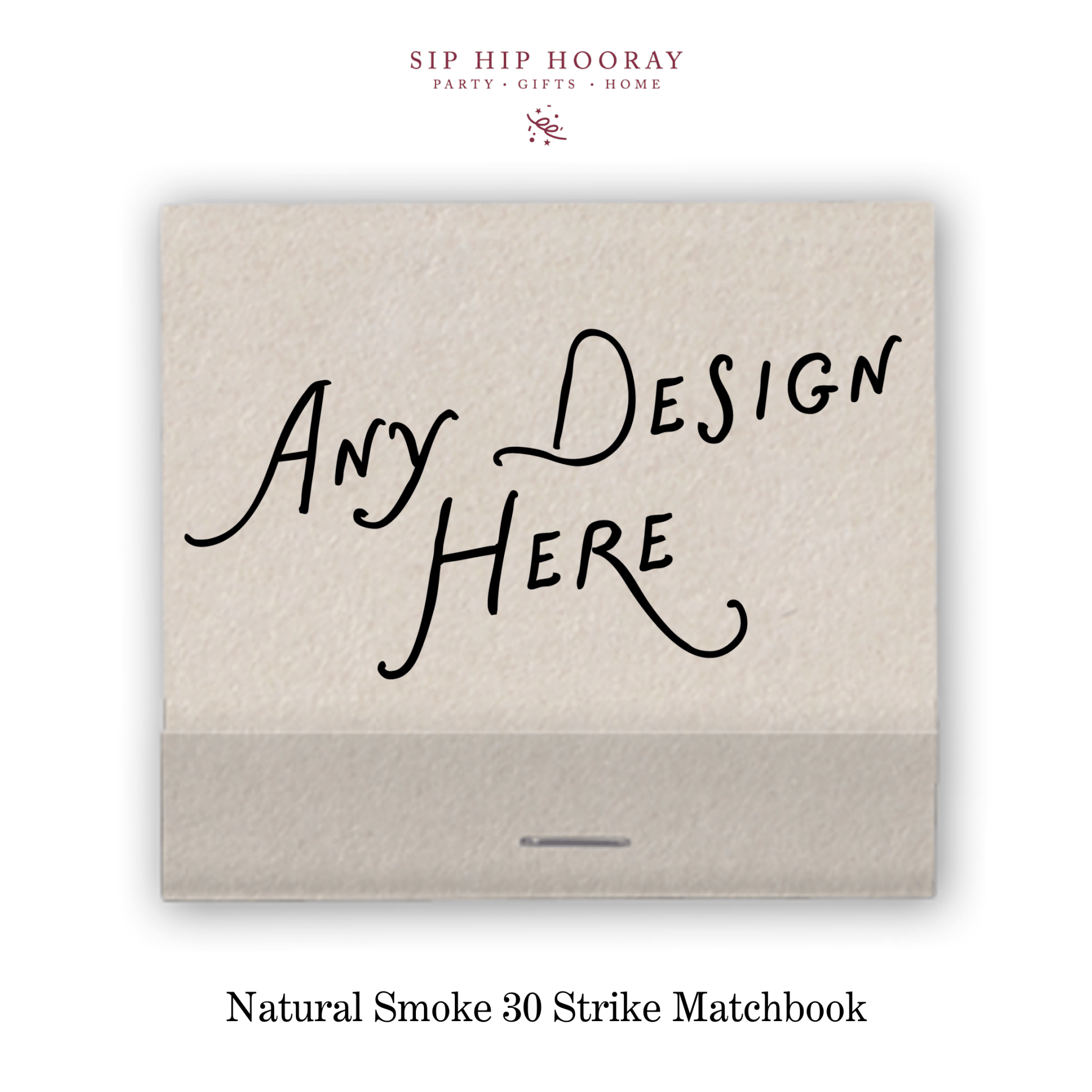 Custom Natural Smoke Luxe 30 Strike Matchbooks
