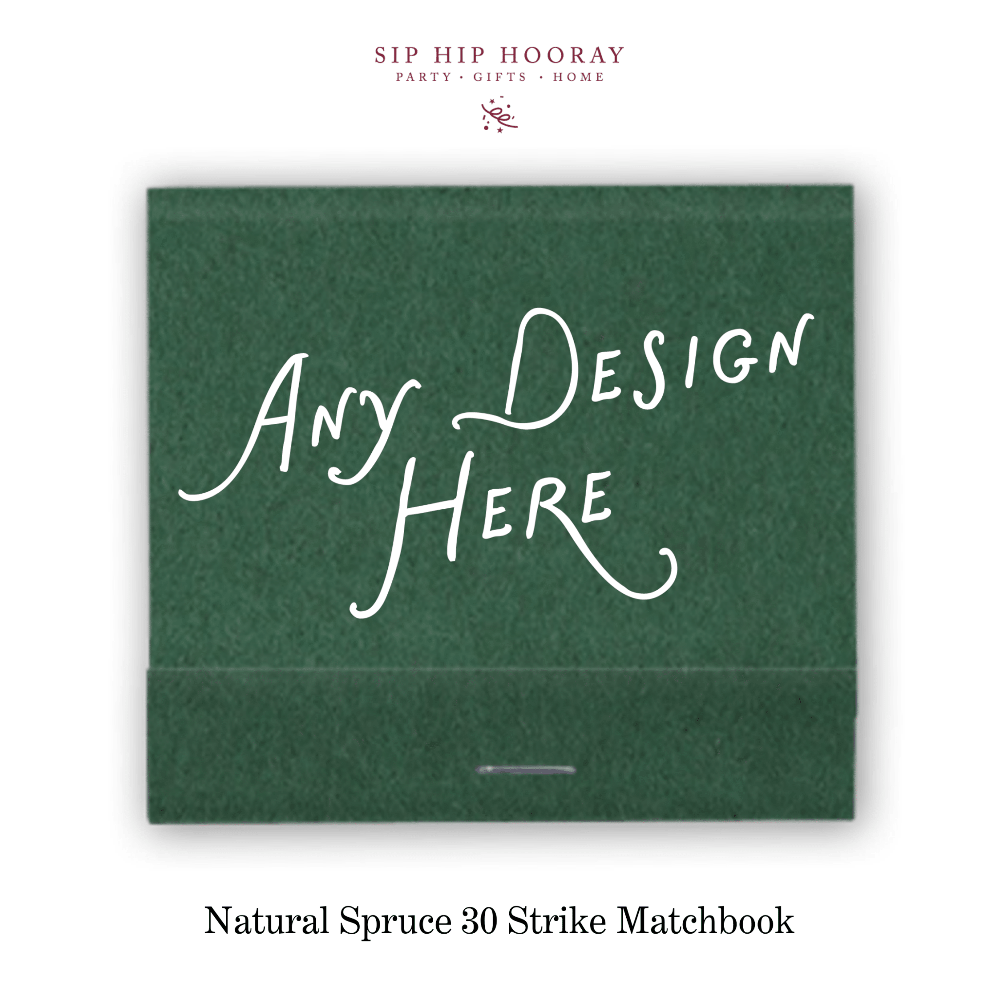 Custom Natural Spruce Luxe 30 Strike Matchbooks