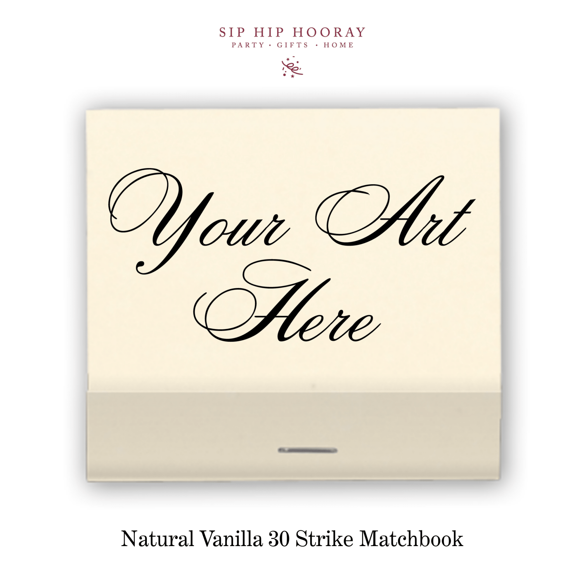Custom Natural Vanilla Luxe 30 Strike Matchbooks