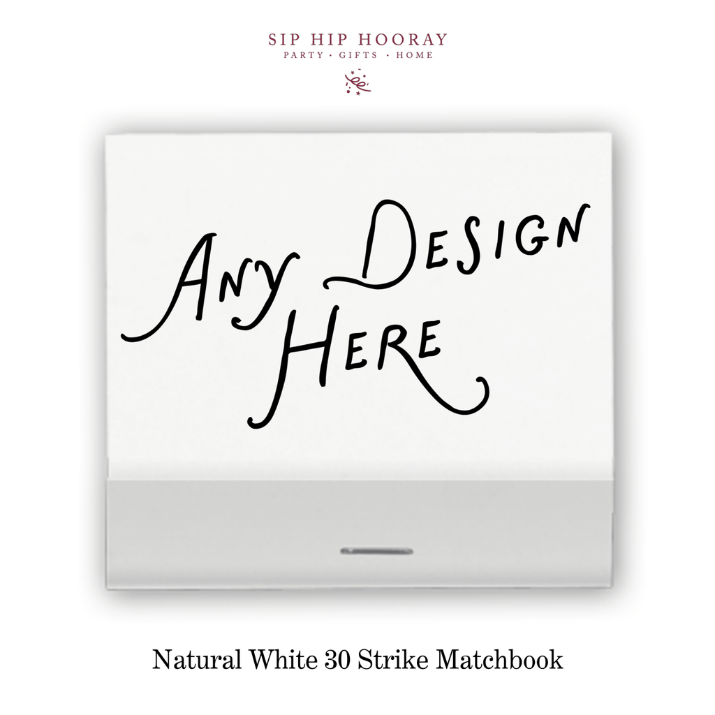 Custom Natural White Luxe 30 Strike Matchbooks