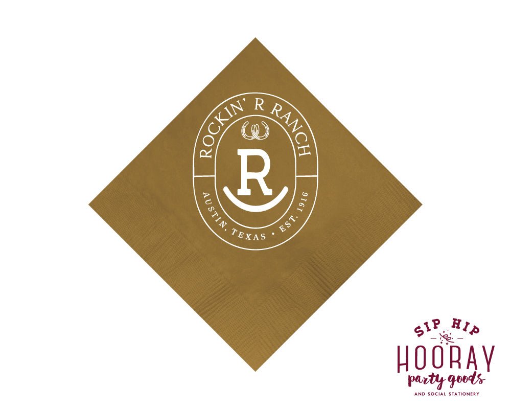 Custom Ranch Brand Napkins