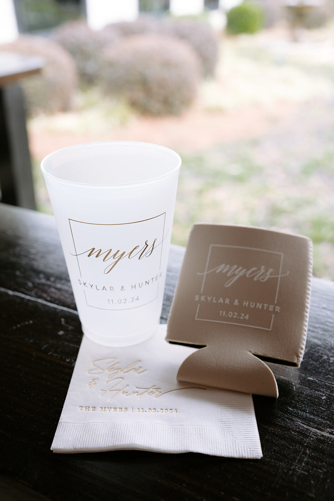 Custom Square Last Name Foam Slim Can Coolers