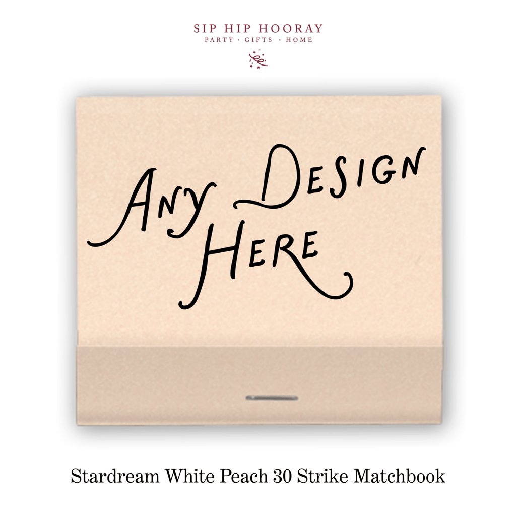 Custom Stardream White Peach Luxe 30 Strike Matchbooks