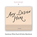 Custom Stardream White Peach Luxe 30 Strike Matchbooks